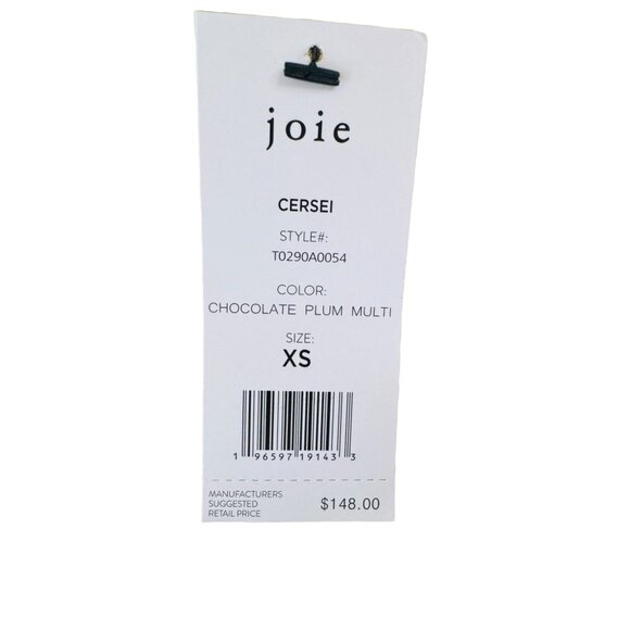 2/$30 NWT Soft Joie XS Cersei Asymmetric Abstract Chocolate Plum Multi Long Slee - Picture 9 of 15